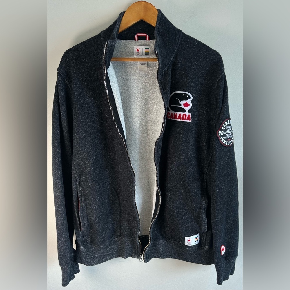 Hudson’s Bay Company Men’s Sweater Size L Full Zip Gray HBC Olympics Canada EUC - Picture 6 of 10